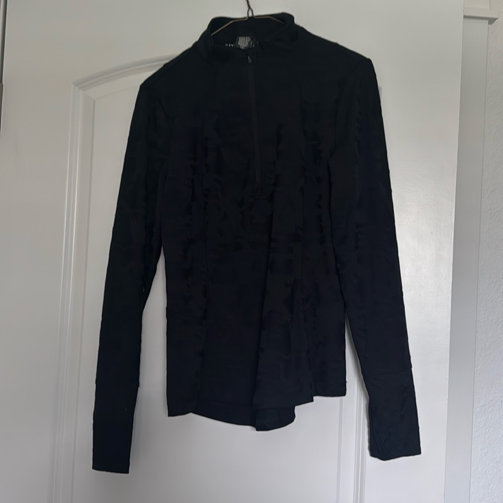 Spyder Women's Stretch Long Sleeve Half Zip Up Yoga Jacket with Thumb Holes